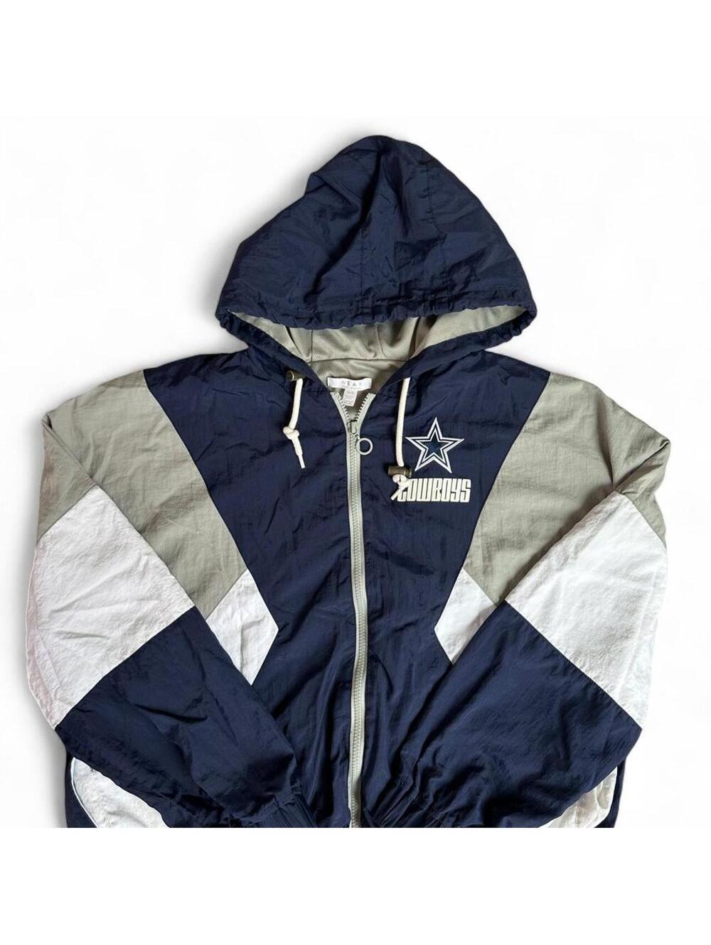 WEAR by Erin Andrews Dallas Cowboys Windbreaker Jacket Women’s XL Colorblock NFL